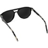image:imageWMP Eyewear  Unisex Polarized Aviator Sunglasses Modern Double Bridge AntiReflective Lenses Lightweight Acetate FrameBlack Beige Tortoise Frame  Black Lens