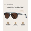 image:imageWMP Eyewear  Unisex Polarized Aviator Sunglasses Modern Double Bridge AntiReflective Lenses Lightweight Acetate FrameCrystal Chambray Fade Frame  Brown Lens