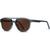 image:imageWMP Eyewear  Unisex Polarized Aviator Sunglasses Modern Double Bridge AntiReflective Lenses Lightweight Acetate FrameCrystal Chambray Fade Frame  Brown Lens