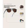 image:imageWMP Eyewear  Unisex Polarized Aviator Sunglasses Modern Double Bridge AntiReflective Lenses Lightweight Acetate FrameCrystal Chambray Fade Frame  Brown Lens