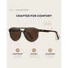 image:imageWMP Eyewear  Unisex Polarized Aviator Sunglasses Modern Double Bridge AntiReflective Lenses Lightweight Acetate FrameTortoise Sage Frame  Brown Lens