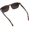 image:imageWearMe Pro  Mens Polarized Sunglasses Narrow Geometric Frame Rectangular Lenses Round Rivets Injected Metal CoreHavana Tortoise  Grey Brown Gradient Lens
