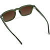 image:imageWearMe Pro  Mens Polarized Sunglasses Narrow Geometric Frame Rectangular Lenses Round Rivets Injected Metal CoreJade Green  Brown Gold Gradient Lens
