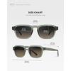 image:imageWearMe Pro  Mens Polarized Sunglasses Narrow Geometric Frame Rectangular Lenses Round Rivets Injected Metal CoreSage Green  Grey Brown Gradient Lens