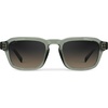 image:imageWearMe Pro  Mens Polarized Sunglasses Narrow Geometric Frame Rectangular Lenses Round Rivets Injected Metal CoreSage Green  Grey Brown Gradient Lens