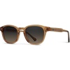 image:imageWearMe Pro  Mens Retro Round Oval Polarized Sunglasses Lightweight Acetate Frame UV Protection Metal Core DesignCrystal Brown  Grey Brown Gradient Lens