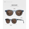 image:imageWearMe Pro  Mens Retro Round Oval Polarized Sunglasses Lightweight Acetate Frame UV Protection Metal Core DesignDenim Blue  Brown Lens