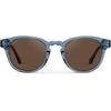 image:imageWearMe Pro  Mens Retro Round Oval Polarized Sunglasses Lightweight Acetate Frame UV Protection Metal Core DesignDenim Blue  Brown Lens