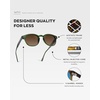 image:imageWearMe Pro  Mens Retro Round Oval Polarized Sunglasses Lightweight Acetate Frame UV Protection Metal Core DesignJade Green  Brown Gold Gradient Lens