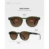 image:imageWearMe Pro  Mens Retro Round Oval Polarized Sunglasses Lightweight Acetate Frame UV Protection Metal Core DesignJade Green  Brown Gold Gradient Lens