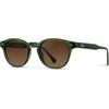image:imageWearMe Pro  Mens Retro Round Oval Polarized Sunglasses Lightweight Acetate Frame UV Protection Metal Core DesignJade Green  Brown Gold Gradient Lens