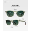 image:imageWearMe Pro  Mens Retro Round Oval Polarized Sunglasses Lightweight Acetate Frame UV Protection Metal Core DesignPalm Green  Smoke Green Gradient Lens