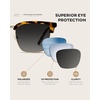 image:imageWearMe Pro  Modern SemiRimless Rectangular Polarized Trendy Sunglasses for Men and WomenBlaze Tortoise  Gradient Black Lens