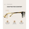 image:imageWearMe Pro  Modern SemiRimless Rectangular Polarized Trendy Sunglasses for Men and WomenBlaze Tortoise  Gradient Black Lens