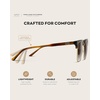 image:imageWearMe Pro  Modern SemiRimless Rectangular Polarized Trendy Sunglasses for Men and WomenCrystal Smoke BrownBrown Lens