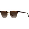image:imageWearMe Pro  Modern SemiRimless Rectangular Polarized Trendy Sunglasses for Men and WomenCrystal Smoke BrownBrown Lens