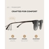 image:imageWearMe Pro  Modern SemiRimless Rectangular Polarized Trendy Sunglasses for Men and WomenCrystal Smoky AshBlack Lens