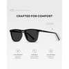 image:imageWearMe Pro  Polarized Lens Square Modern Sunglasses for MenBlack FrameBlack Lens