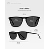 image:imageWearMe Pro  Polarized Lens Square Modern Sunglasses for MenBlack FrameBlack Lens