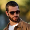 image:imageWearMe Pro  Polarized Lens Square Modern Sunglasses for MenBrown FrameBrown Lens