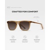 image:imageWearMe Pro  Polarized Lens Square Modern Sunglasses for MenBrown FrameBrown Lens