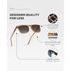 image:imageWearMe Pro  Polarized Lens Square Modern Sunglasses for MenBrown FrameBrown Lens