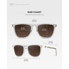 image:imageWearMe Pro  Polarized Lens Square Modern Sunglasses for MenClear  Brown Gold Gradient Lens