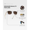 image:imageWearMe Pro  Polarized Lens Square Modern Sunglasses for MenClear  Brown Gold Gradient Lens