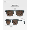 image:imageWearMe Pro  Polarized Lens Square Modern Sunglasses for MenCrystal Stone Blue  Brown Gradient Lens