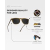 image:imageWearMe Pro  Polarized Lens Square Modern Sunglasses for MenCrystal Verde  Triple Black Lens