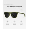 image:imageWearMe Pro  Polarized Lens Square Modern Sunglasses for MenSaguaro Green  Black Lens