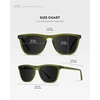 image:imageWearMe Pro  Polarized Lens Square Modern Sunglasses for MenSaguaro Green  Black Lens