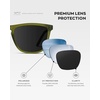 image:imageWearMe Pro  Polarized Lens Square Modern Sunglasses for MenSaguaro Green  Black Lens