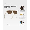 image:imageWearMe Pro  Polarized Lens Square Modern Sunglasses for MenSand Brown  Brown Gold Gradient Lens