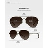 image:imageWearMe Pro  Polarized Pilot Style Classic Aviator SunglassesBrown Frame  Gradient Brown Lens