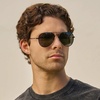 image:imageWearMe Pro  Polarized Pilot Style Classic Aviator SunglassesFull Black