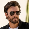 image:imageWearMe Pro  Polarized Pilot Style Classic Aviator SunglassesFull Black