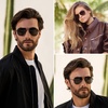image:imageWearMe Pro  Polarized Pilot Style Classic Aviator SunglassesGold  Black