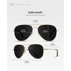 image:imageWearMe Pro  Polarized Pilot Style Classic Aviator SunglassesGold  Black