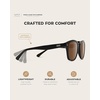 image:imageWearMe Pro  Polarized Retro Large Rectangular Mens SunglassesBlackBrown Lens
