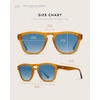 image:imageWearMe Pro  Polarized Retro Large Rectangular Mens SunglassesCrystal Caramel Frame  Gradient Blue Lens