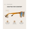 image:imageWearMe Pro  Polarized Retro Large Rectangular Mens SunglassesCrystal Caramel Frame  Gradient Blue Lens
