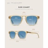 image:imageWearMe Pro  Polarized Retro Large Rectangular Mens SunglassesCrystal Yellow Frame  Gradient Blue Lens