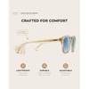 image:imageWearMe Pro  Polarized Retro Large Rectangular Mens SunglassesCrystal Yellow Frame  Gradient Blue Lens