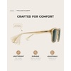 image:imageWearMe Pro  Polarized Retro Large Rectangular Mens SunglassesCrystal Yellow Frame  Smoke Green Lens
