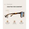 image:imageWearMe Pro  Polarized Retro Large Rectangular Mens SunglassesTortoise Brown Frame  Gradient Blue Lens
