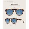 image:imageWearMe Pro  Polarized Retro Large Rectangular Mens SunglassesTortoise Brown Frame  Gradient Blue Lens