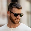 image:imageWearMe Pro  Polarized Retro Large Rectangular Mens SunglassesTortoise Brown Frame  Smoke Green Lens