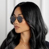 image:imageWearMe Pro  Reflective Lens Round Trendy SunglassesBlack