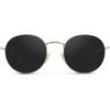 image:imageWearMe Pro  Reflective Lens Round Trendy SunglassesGold Frame  Black Lens